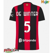 Camiseta AC Milan Koni De Winter #5 Primera Equipación para mujer 2026-27 manga corta